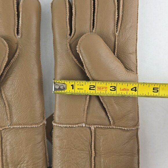 LAMO Women's Tan 100% Premium Australian Sheepskin Genuine Leather Gloves Size L - Picture 9 of 9